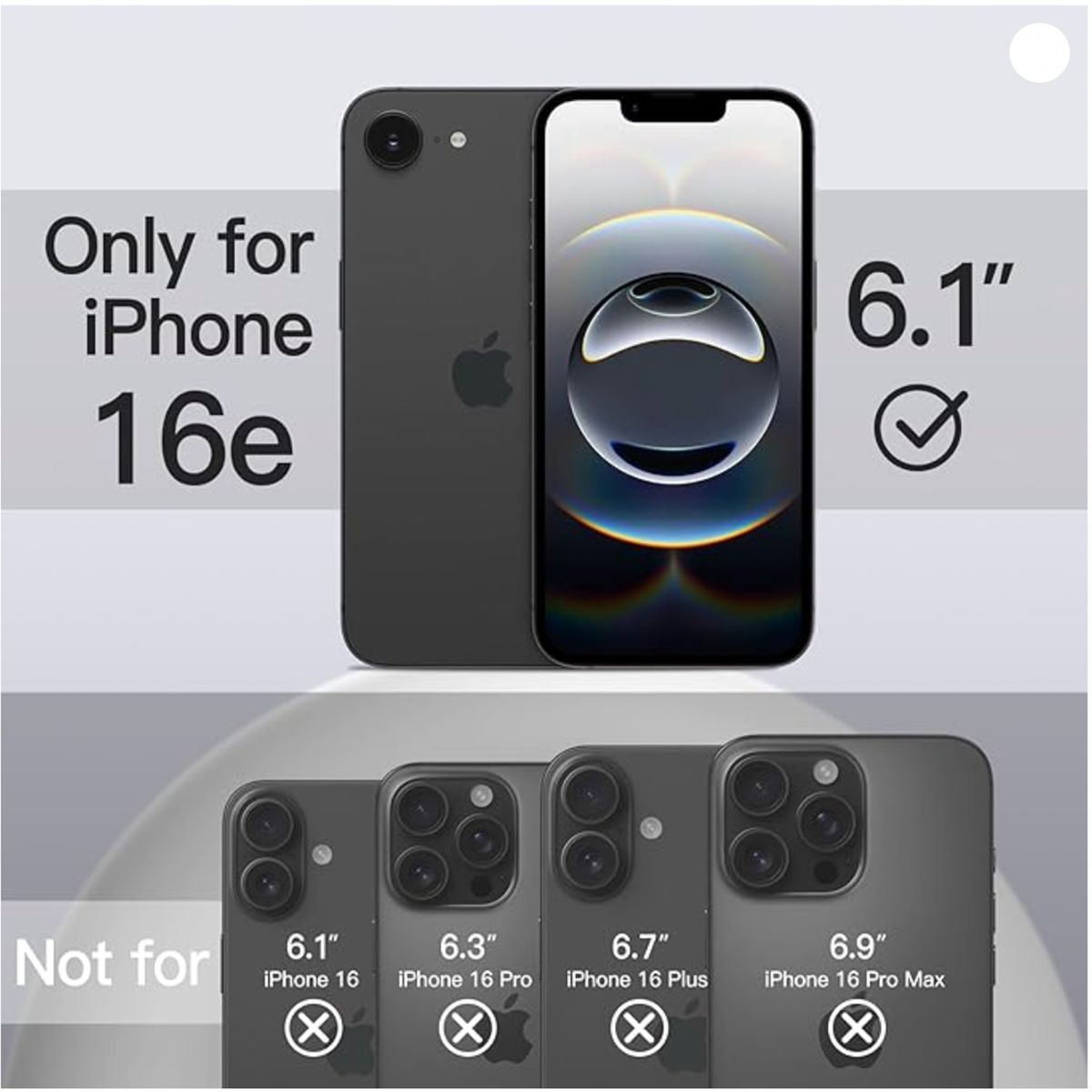 JOIGO - Carcasa Funda Lamina Clear iPhone 16e Rojo