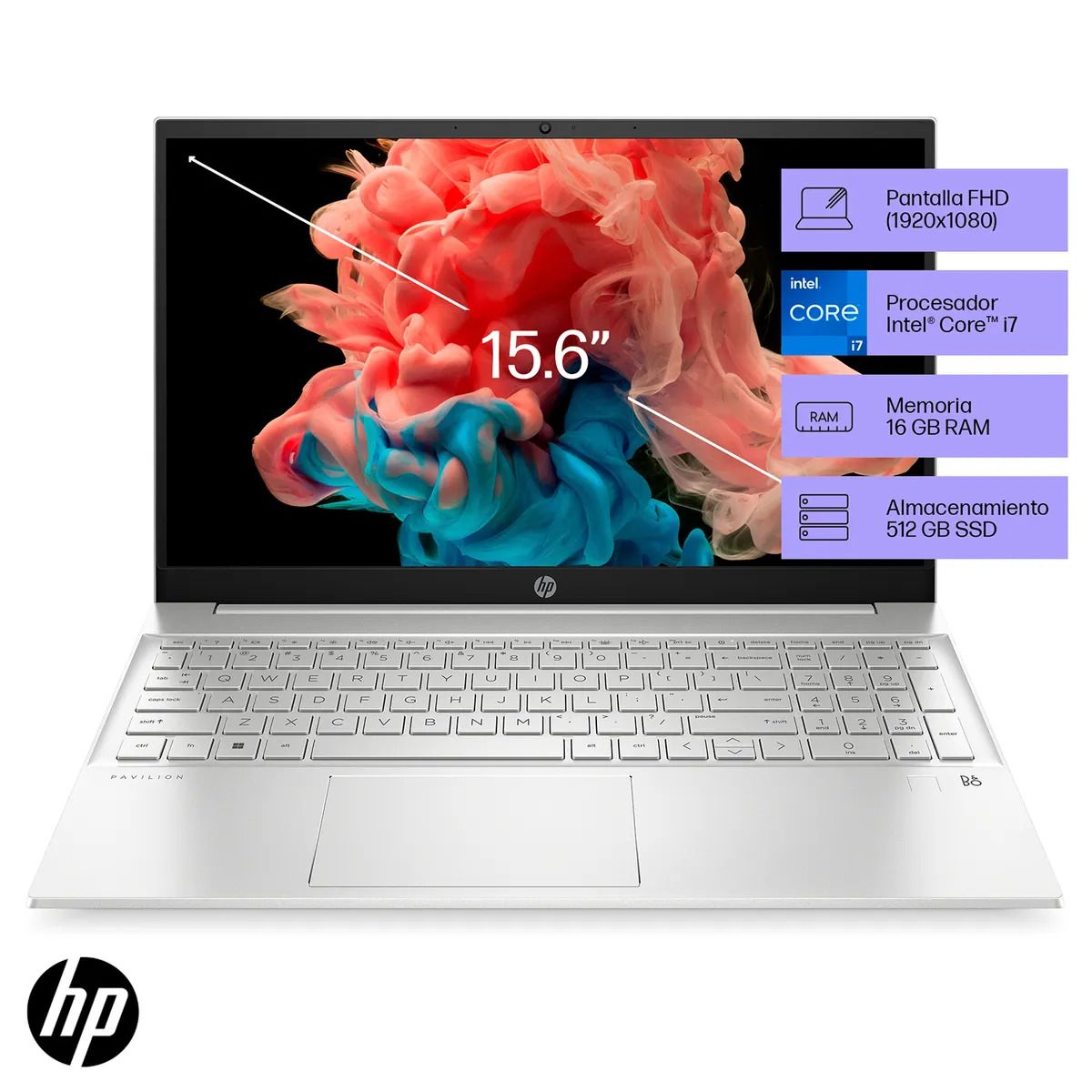 HP - Notebook HP Pavilion 15-eg2505la Intel Core i7 16gb Ram 512gb  Ssd Windows 11 Home