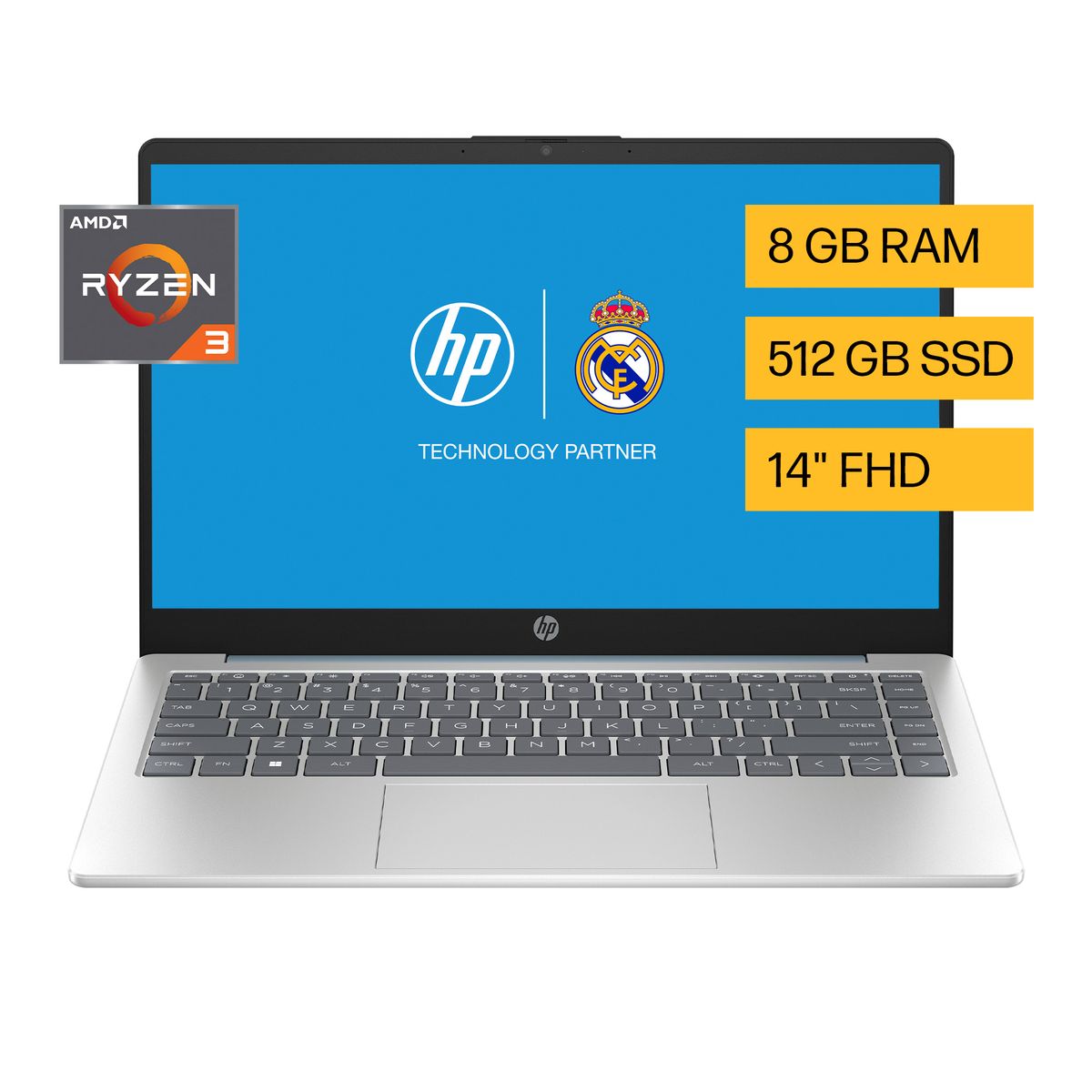HP - Notebook HP 14-em0004la AMD Ryzen 3 8gb Ram 512gb Ssd Windows 11 Home