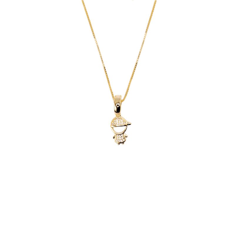 JOYAS MONTERO - Collar Ignacio Microcircon Baño de oro 24k