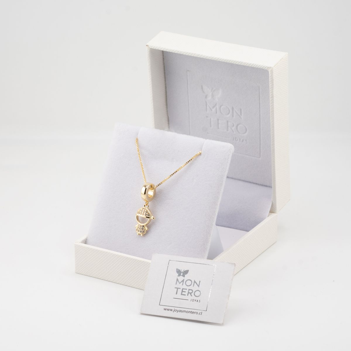 JOYAS MONTERO - Collar Ignacio Microcircon Baño de oro 24k