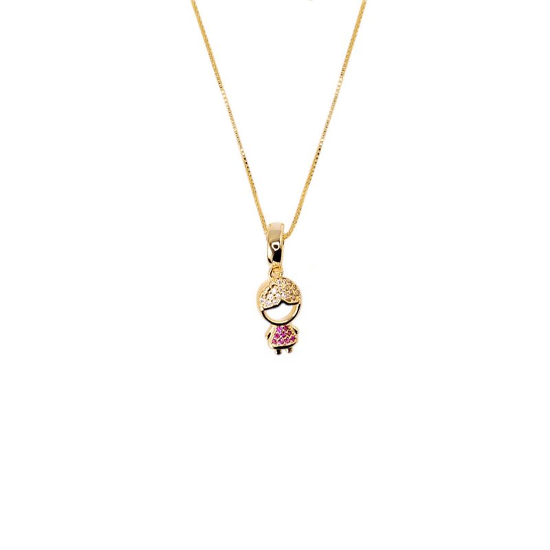 JOYAS MONTERO - Collar Ignacia Microcircon Baño de oro 24k