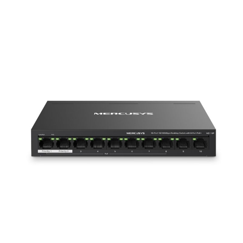 TP LINK - Switch TP-Link 10 port a 10100 Mbps con PoE+ de 8 port.