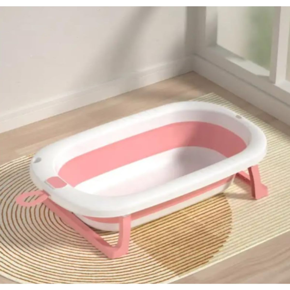 GENERICO - Tina Bebe Bañera Plegable + Malla De Cojin Baño