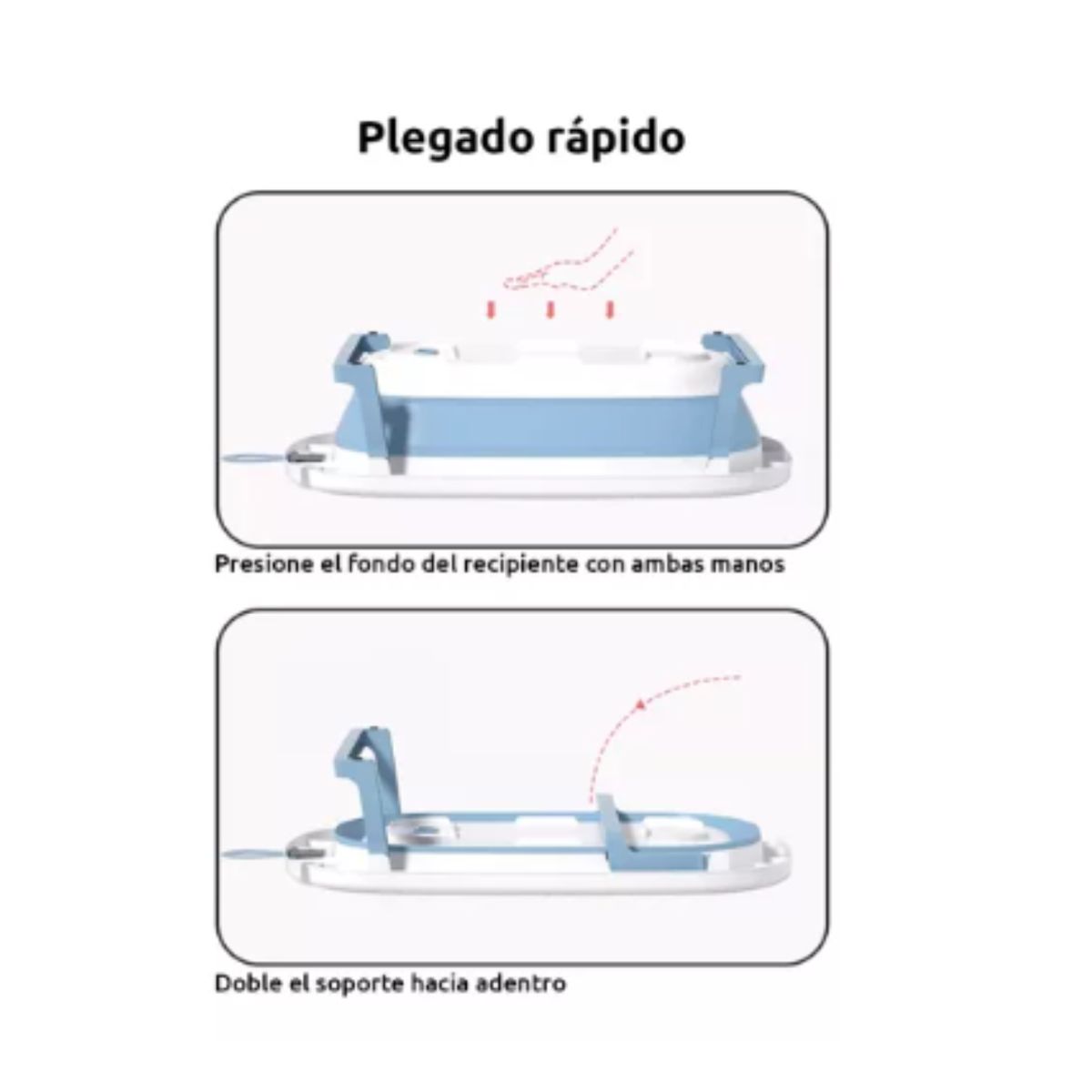 GENERICO - Tina Bebe Bañera Plegable + Malla De Cojin Baño