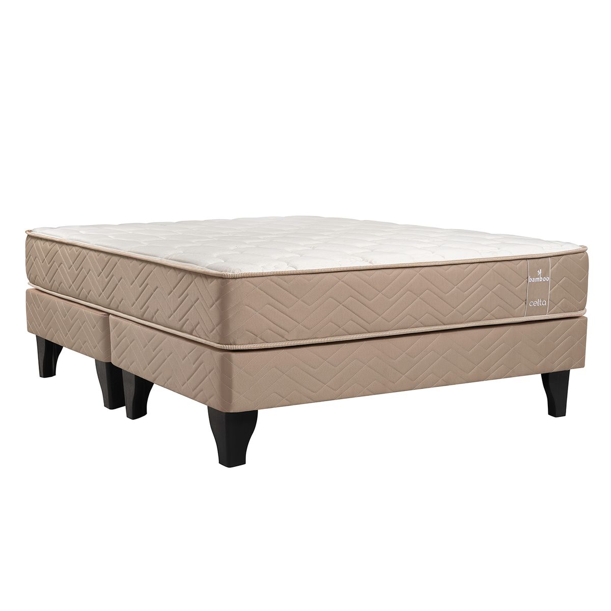 CELTA - Cama Europea Bamboo 2 plazas Base Dividida
