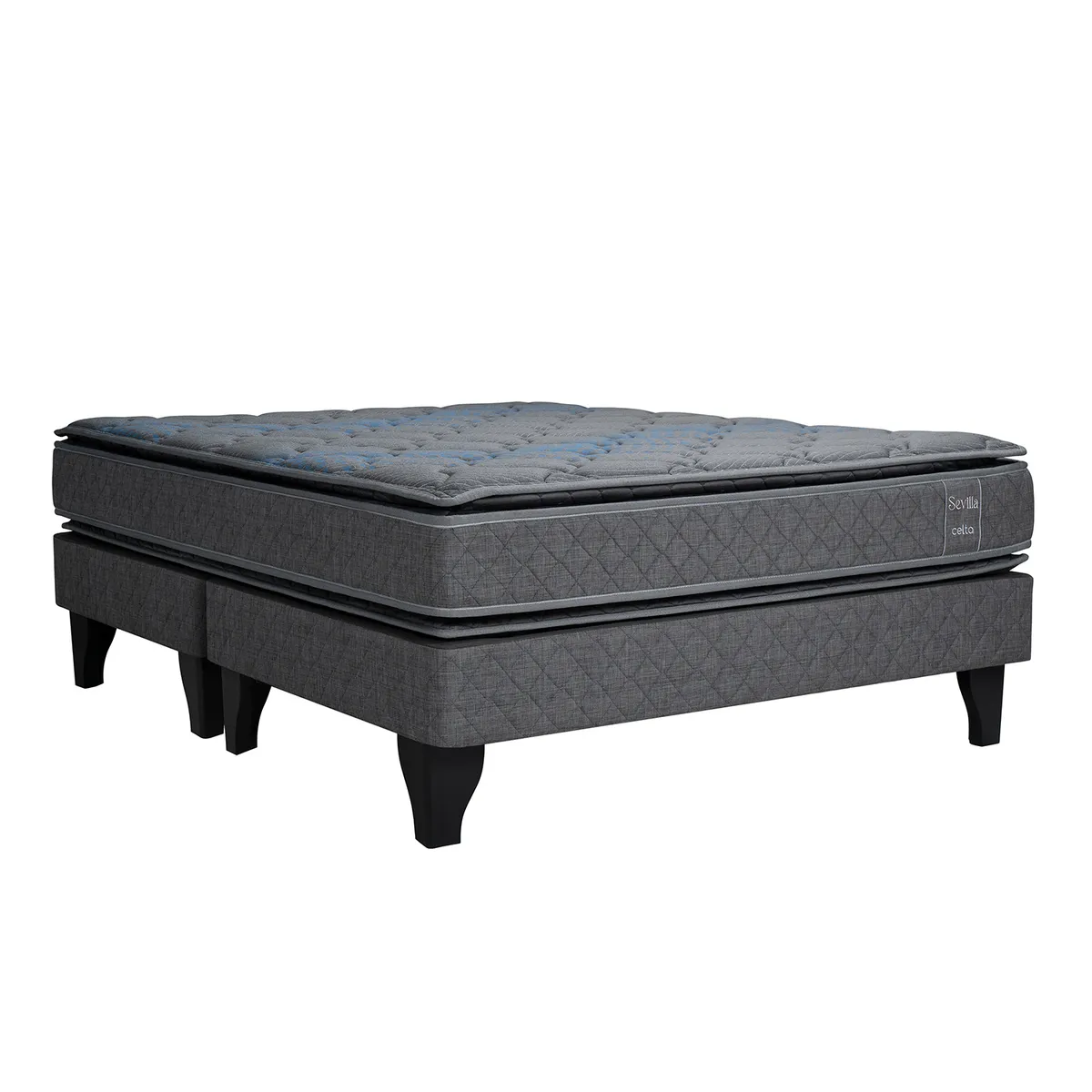 CELTA - Cama Europea Sevilla 2 plazas x 2 metros Base Dividida