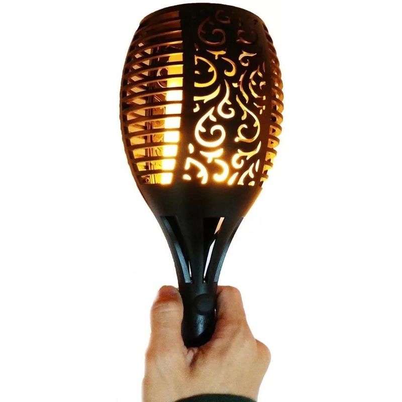GEN - Luz Jardin Led Recargable Solar Estaca Antorcha Llama Farol