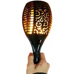 GEN - Luz Jardin Led Recargable Solar Estaca Antorcha Llama Farol