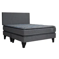 Cama Europea Sevilla 2 plazas x 2 metros Base Dividida + Respaldo