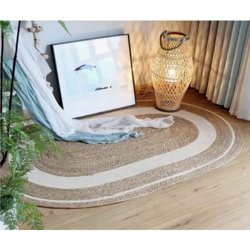 ATLAS - Alfombra Ovalada 120x80 Yute Natural