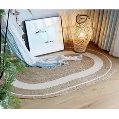 ATLAS - Alfombra Ovalada 120x80 Yute Natural
