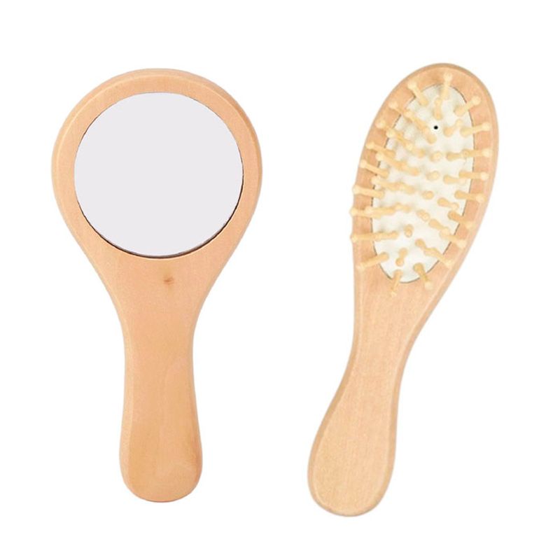 BRIC - Espejo y Cepillo de Madera