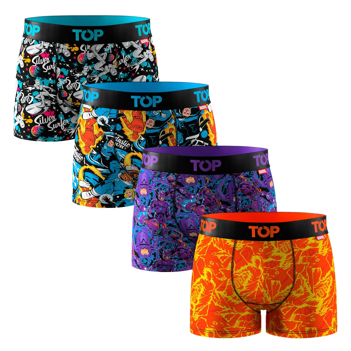 TOP - Bóxer Niño Algodón Marvel Pack 4 C16 Top