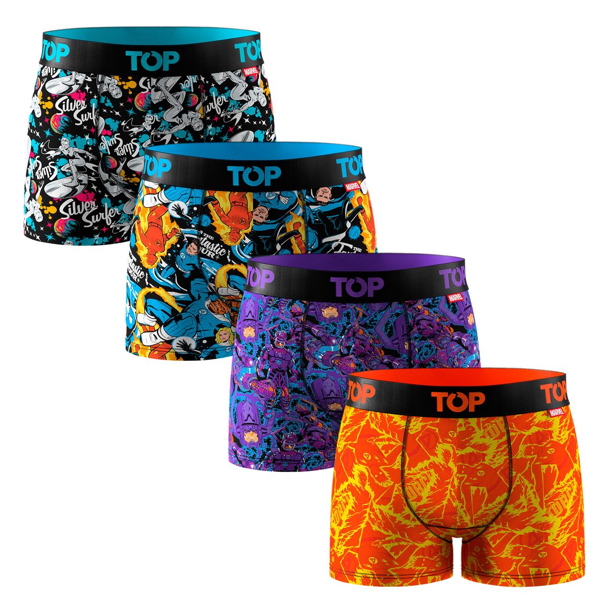 TOP - Bóxer Niño Algodón Marvel Pack 4 C16 Top
