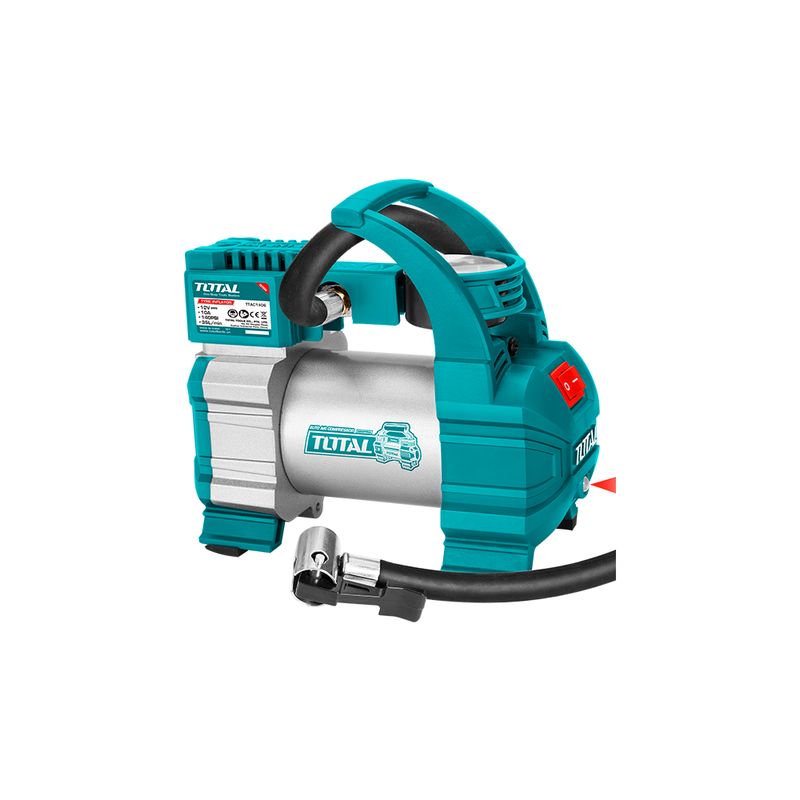 TOTAL TOOLS - Compresor De Aire Mini A Batería Portátil Total Tools Ttac1406 Turquesagris