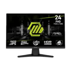 MSI - Monitor Gamer MAG 244F 24 FHD IPS 200Hz 05ms HDR Adaptive Sync