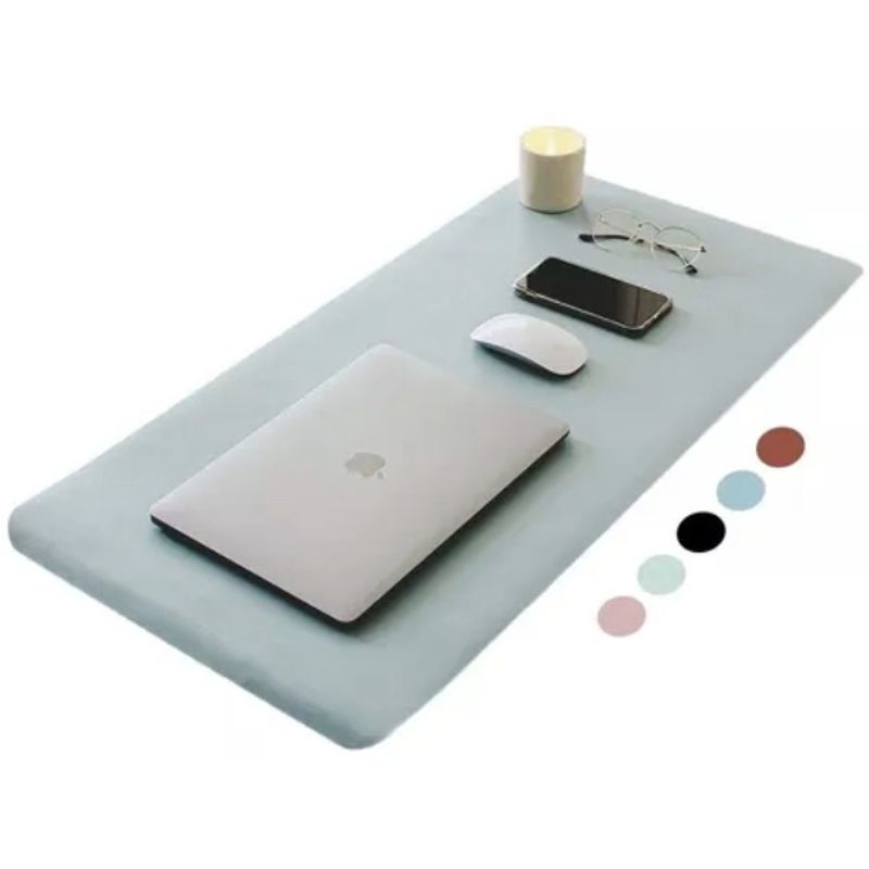 ATLAS - Alfombrilla Mousepad De Cuero Celeste