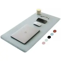 ATLAS - Alfombrilla Mousepad De Cuero Celeste