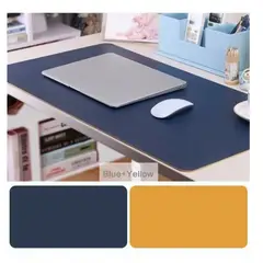ATLAS - Alfombrilla Mousepad De Cuero Azul