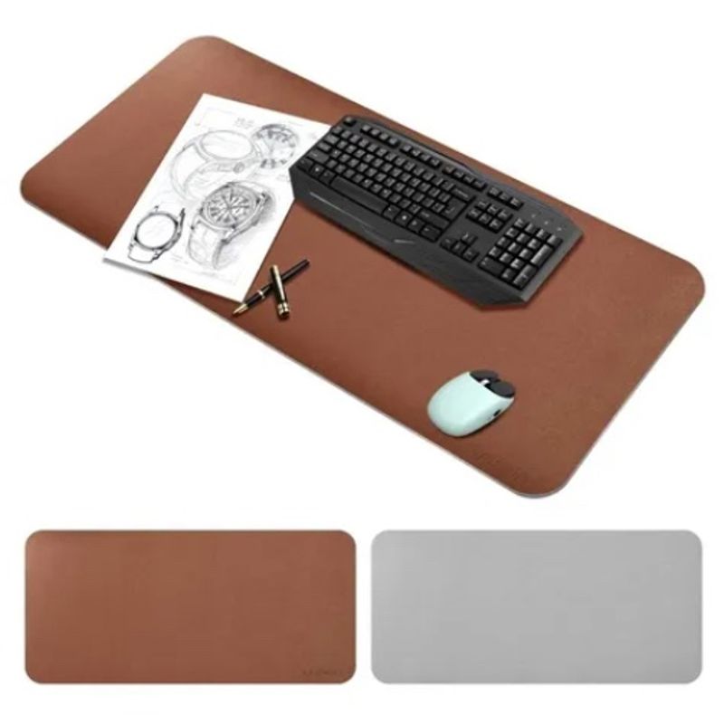 ATLAS - Alfombrilla Mousepad De Cuero Café