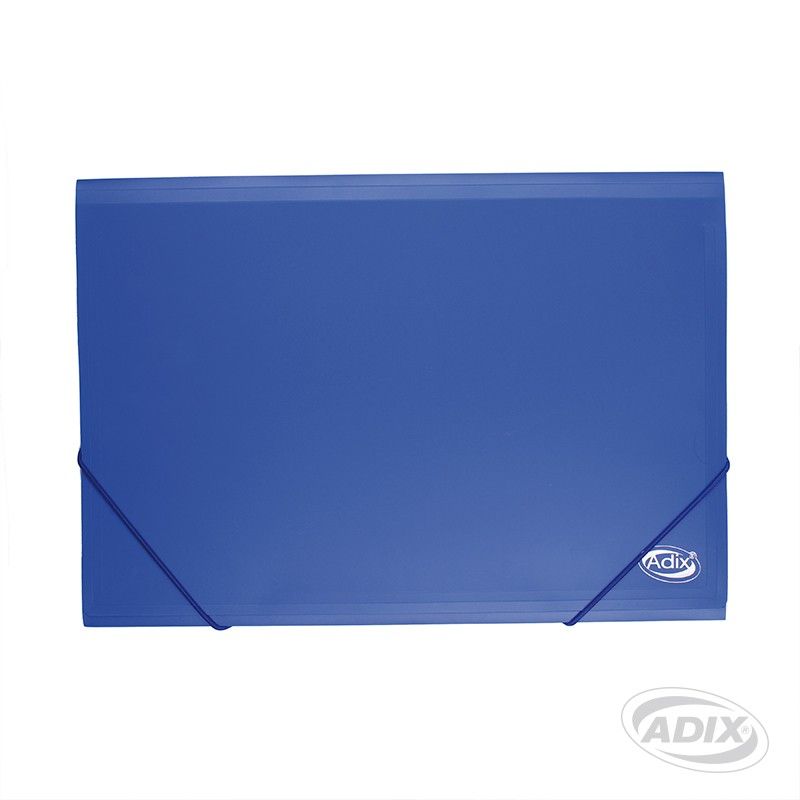 ADIX - Carpeta con Elástico Oficio Plástica Color Azul 001 Adix