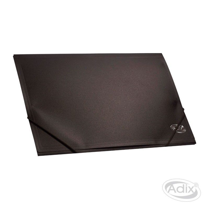 ADIX - Carpeta con Elástico Oficio Plástica Color Negro 002 Adix