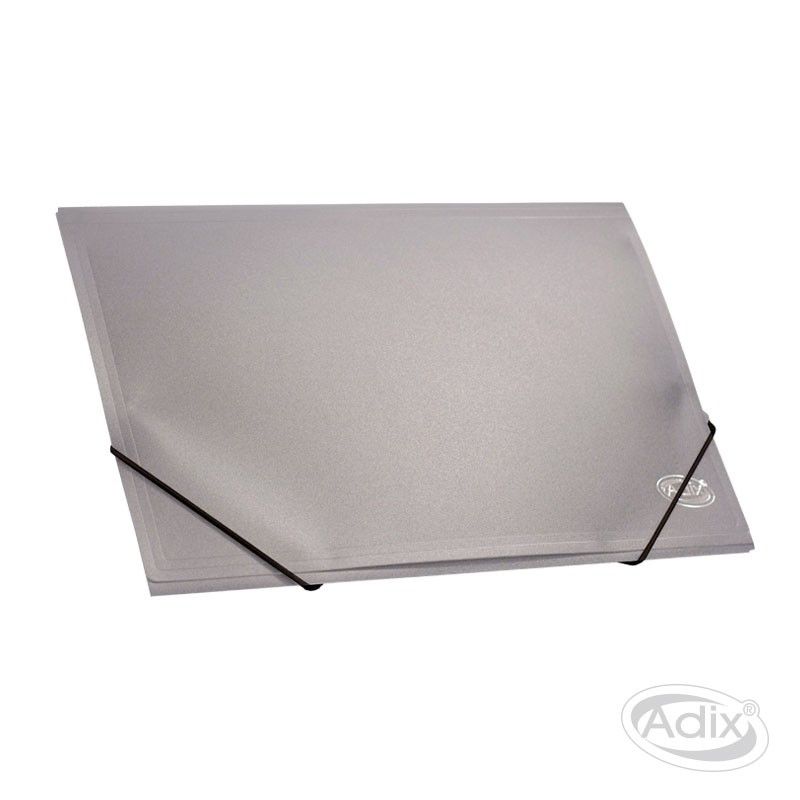 ADIX - Carpeta con Elástico Oficio Plástica Color Gris 005 Adix