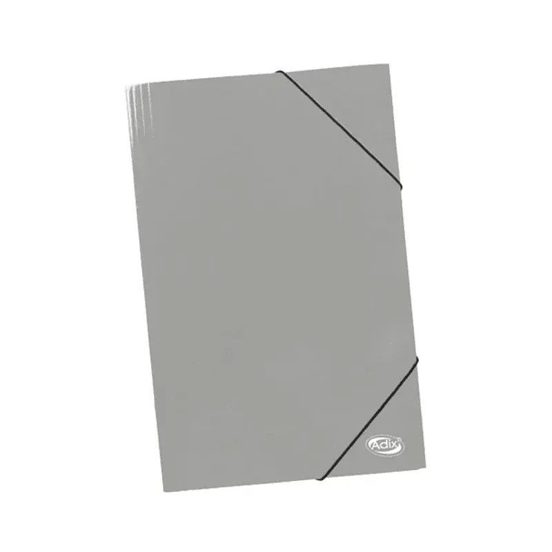 ADIX - Carpeta con Elástico Oficio Cartón Color Gris 012 Adix