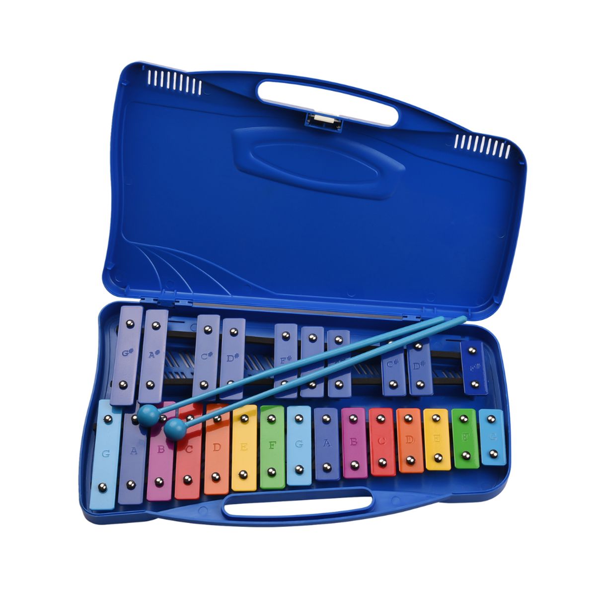 GENERICO - METALOFONO CROMATICO 25 NOTAS MUSICALES AZUL