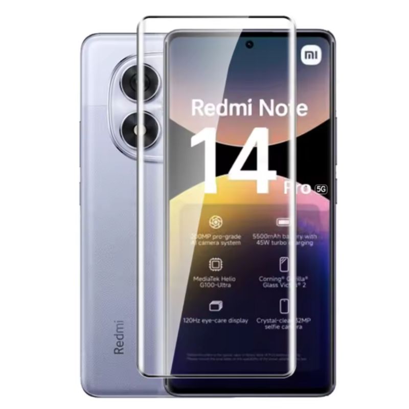 GENERICO - Lámina Completa Vidrio Curvo Para Xiaomi Redmi Note 14 Pro+