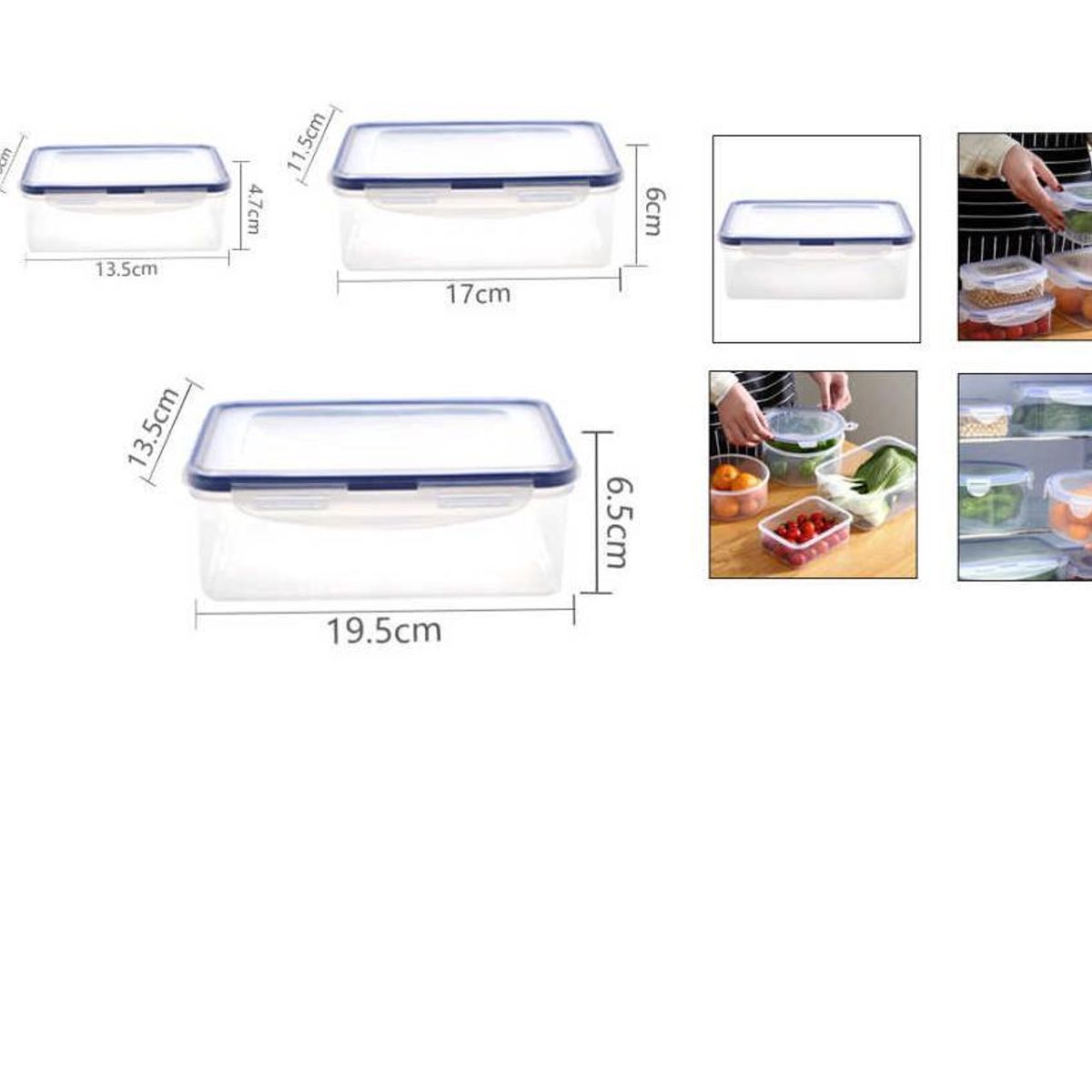 GENERICO - Set De 3 Taper Tupper Hermetico