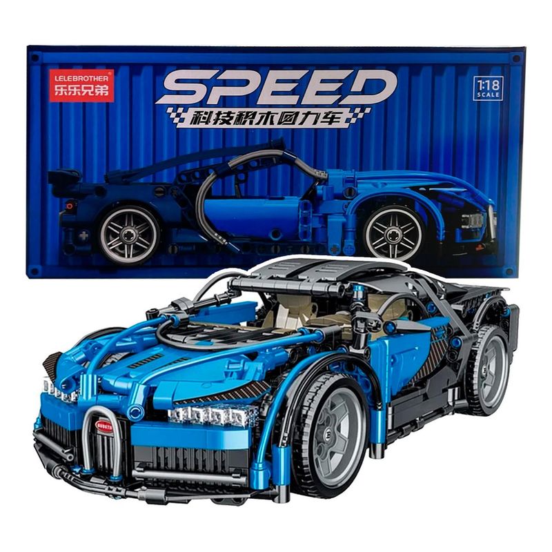 GENERICO - Auto Bloques A Escala 118 Speed Azul