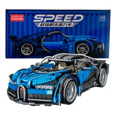 GENERICO - Auto Bloques A Escala 118 Speed Azul