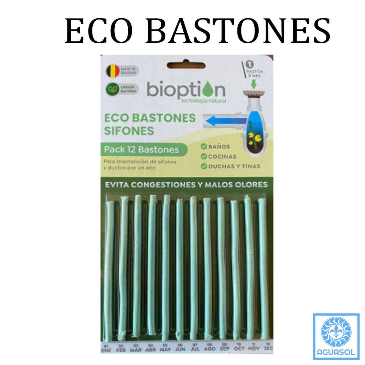 GENERICO - Eco Bastones Para Olor Sifones Baños Cocinas Duchas Y Tina
