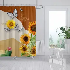 NO LOGO - Cortina Baño Ducha Tela Impermeable Varios Modelos