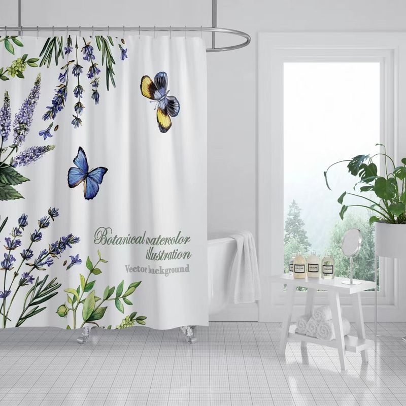 NO LOGO - Cortina Baño Ducha Tela Impermeable Varios Modelos