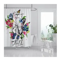NO LOGO - Cortina Baño Ducha Tela Impermeable Varios Modelos