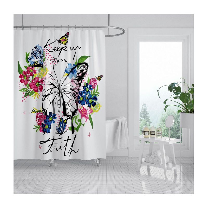 NO LOGO - Cortina Baño Ducha Tela Impermeable Varios Modelos