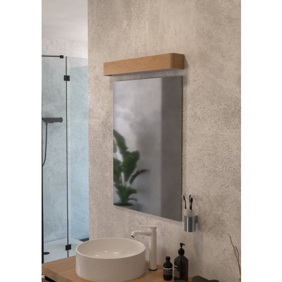 EGLO - Apliqué Sania Acero  L620 27W Led IP44 Baños y exterior