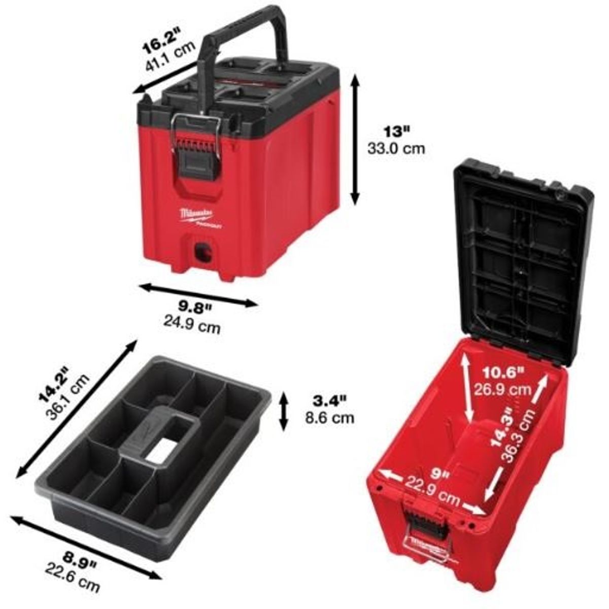 MILWAUKEE - Caja de herramienta compacta Milwaukee 48-22-8422