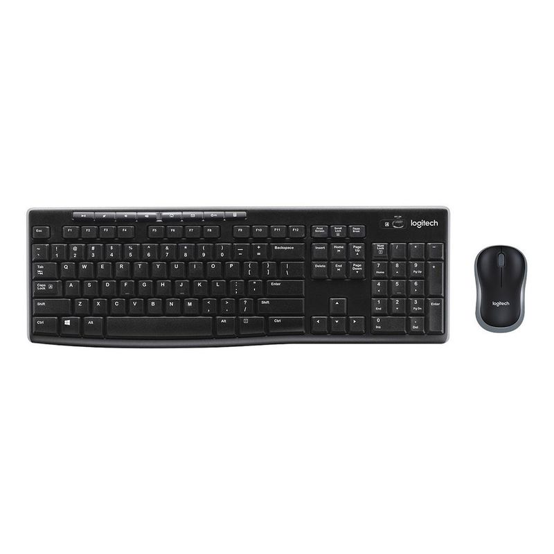 LOGITECH - Kit - pack Teclado y Mouse Inalambrico Logitech MK270 Negro