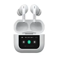 AIWA - Audífonos Bluetooth In Ear Diseño con Pantalla Táctil - Blanco