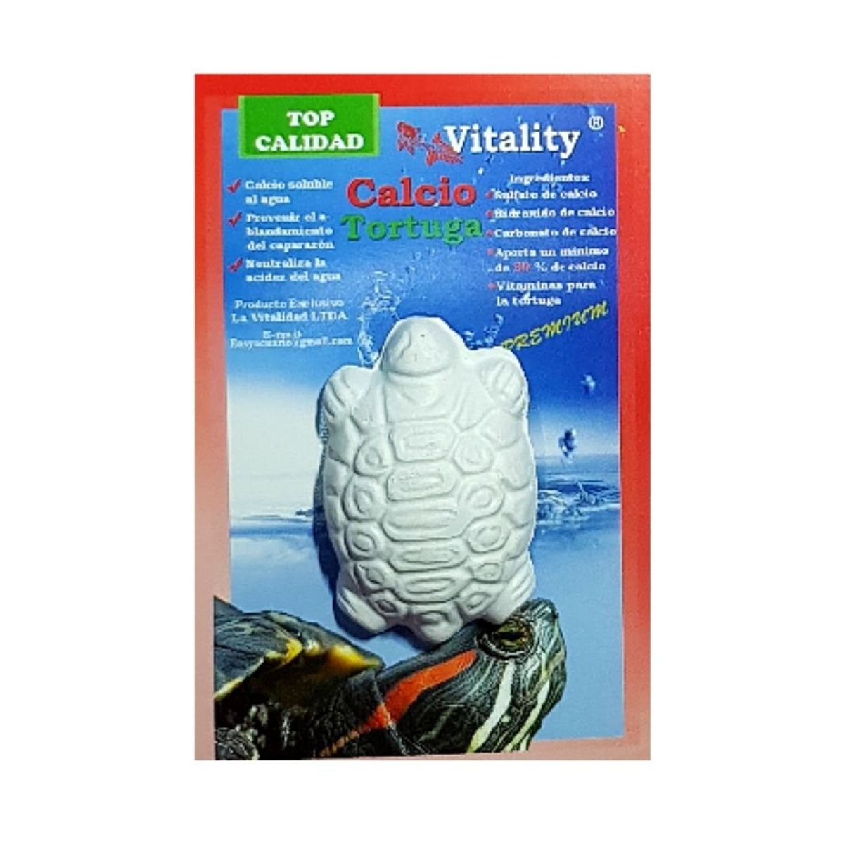 GENERICO - Calcio en Pastilla Pequeño para Tortugas Acuáticas.