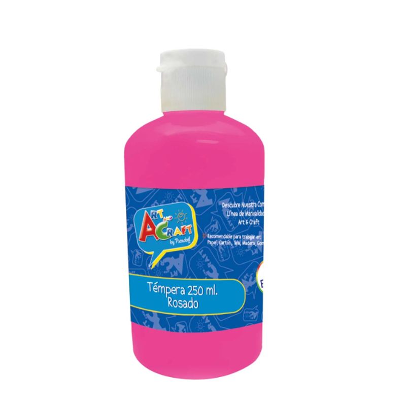 ART AND CRAFT - TEMPERA 250 ML ROSADO ART & CRAFT