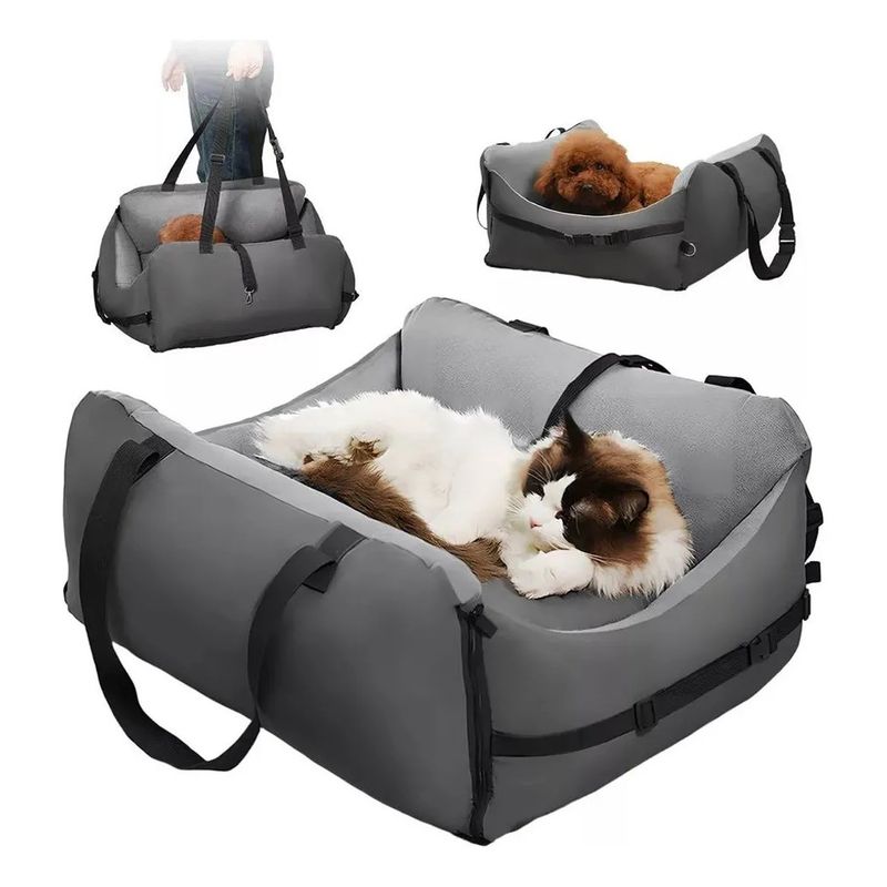 MUNDO MAGIA - Cama Mascota Portatil Tipo Asiento De Auto Para Perros Gatos