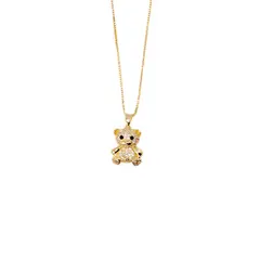 JOYAS MONTERO - Collar Teddy con Microcircones Baño de oro 24k