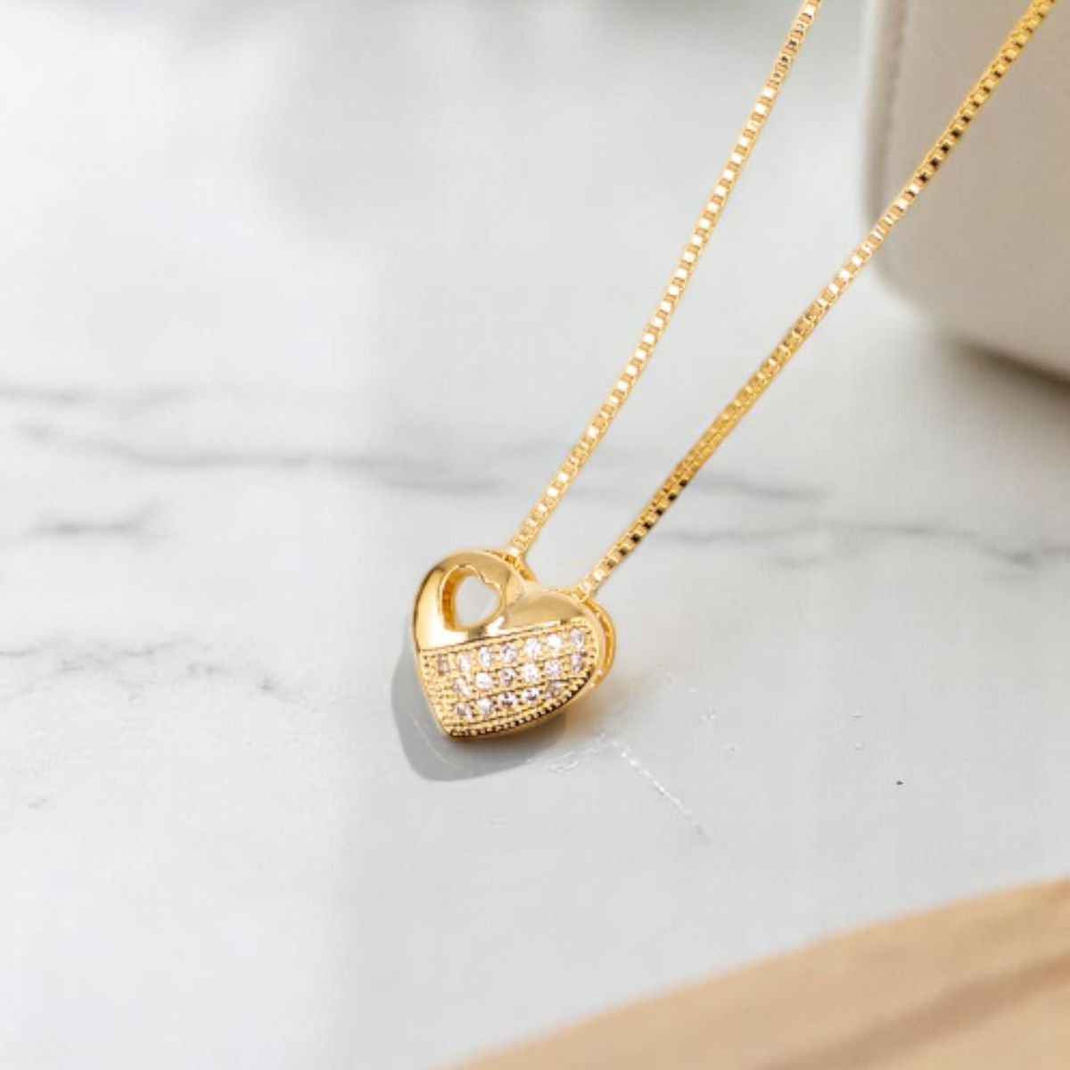 JOYAS MONTERO - Collar Celia con Microcircones Baño de oro 24k