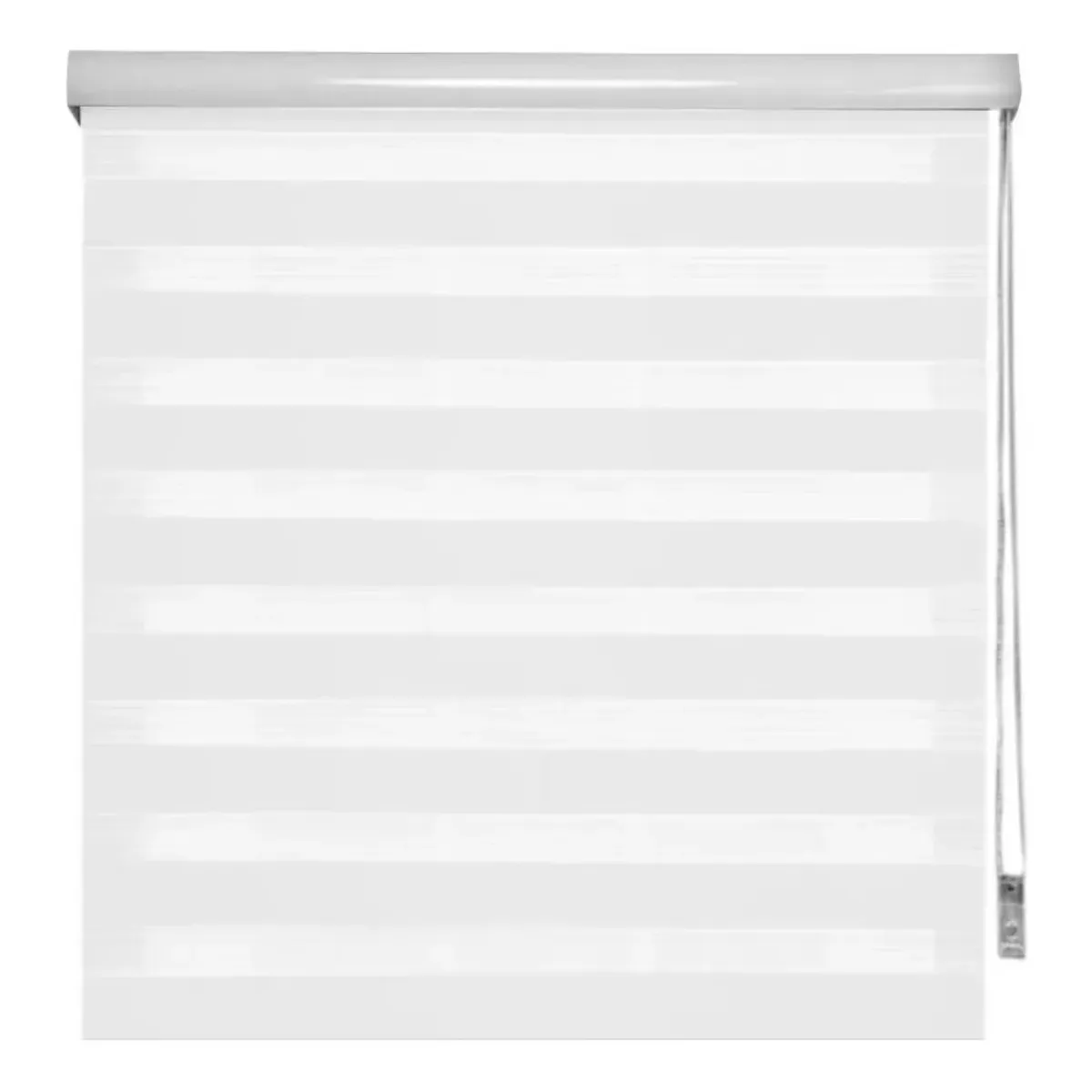 GENERICO - Cortinas Roller Duo Zebra Dia Y Noche Ancho 120x200 BLANCO