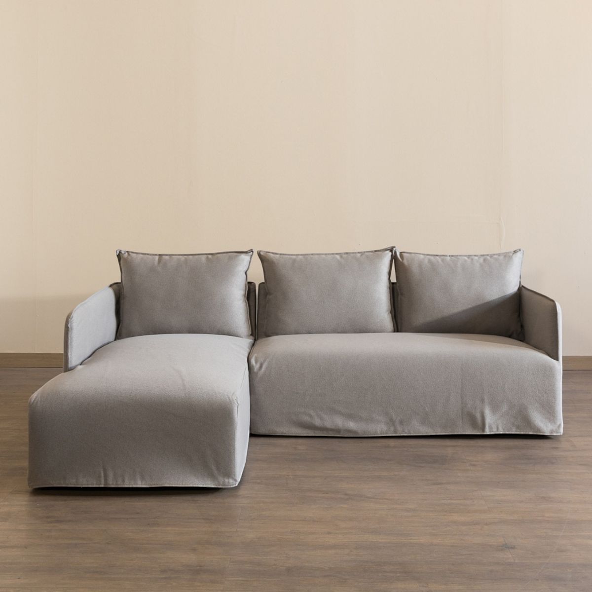 AMOBLE - Sofá Seccional Carim Izquierdo Gris Amoblé